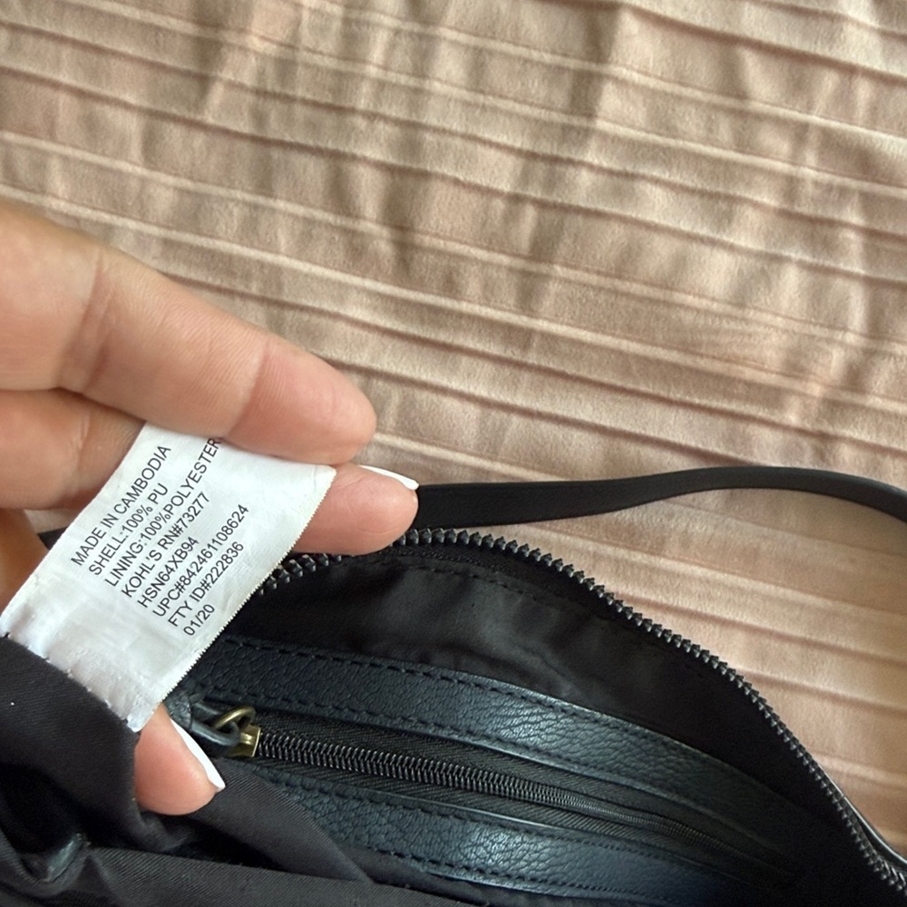 Sonoma Black Crossbody Wallet Bag with Zip Detail - Picture 3 of 7